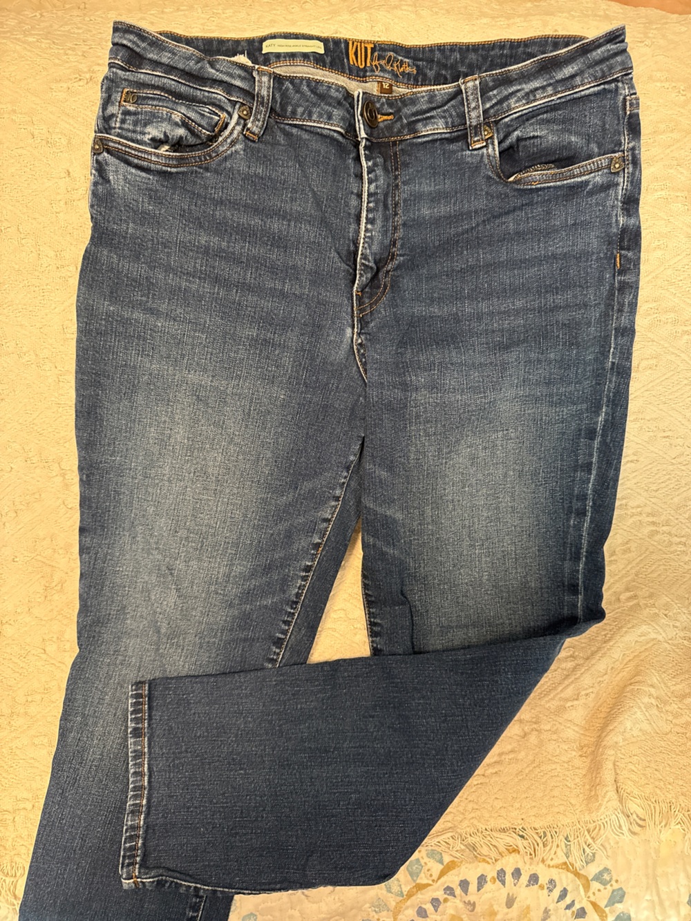 Kut from the Kloth Blue Straight-Leg Jeans